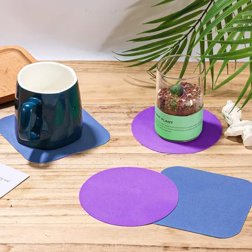 Miniatura 3 de 4 almohadillas para abridor de tarros, agarres de goma para tarros, abridor de tarros multifunción para personas mayores con posavasos de manos Azul