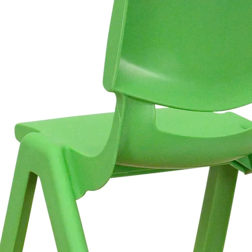 Miniatura 10 de Flash Furniture - Silla escolar apilable de plástico azul con altura de asiento de 10 1/2 pulgadas