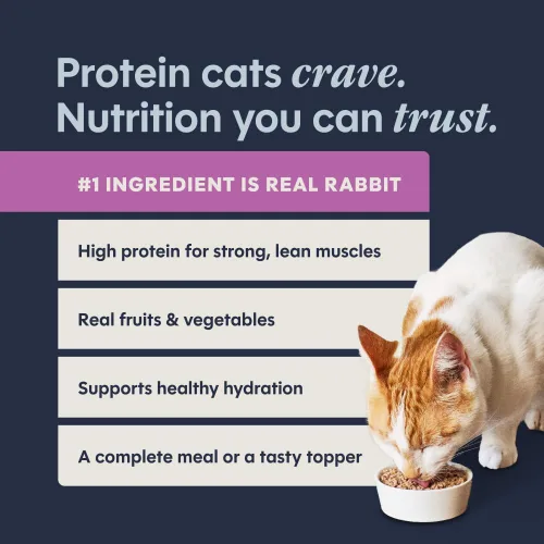 Miniatura 5 de Comida enlatada para gatos Instinct Original, sin granos, receta natural de conejo real de Nature's Variety, 5,5 oz, latas (caja de 12)
