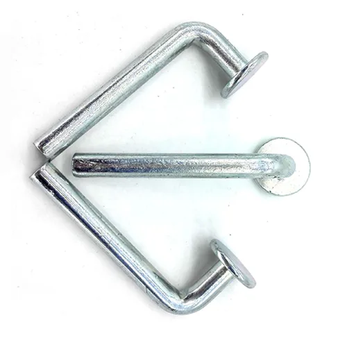 Perno de seguridad para estante de paleta, pasador de caída universal, sombrero plano Φ ¾″|0.750″ (0.750 in), ancho Φ 0.315″(0.315 in), altura