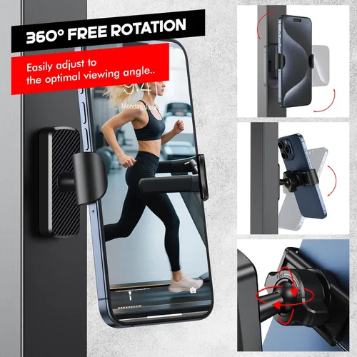 Miniatura 4 de Soporte magnético para teléfono para gimnasio, potente base magnética N52, soporte magnético ajustable multiángulo para teléfono, accesorios