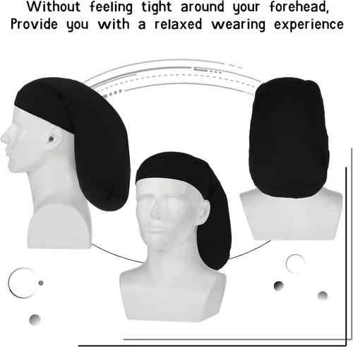 Miniatura 6 de 4 piezas unisex para rastas de cabello largo, para dormir, accesorios para el cabello, para hombres y mujeres