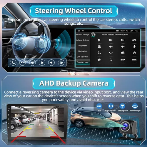 Miniatura 5 de Podofo Radio estéreo de coche para Ford F-150 F150 2008-2014 con CarPlay inalámbrico y Android Auto 9 pulgadas pantalla táctil Bluetooth audio