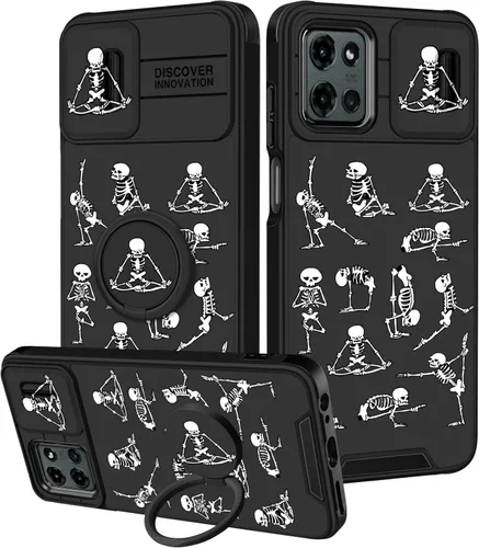 Miniatura 56 de para Moto G 5G 2023 funda - Cubierta de teléfono linda con corazón para mujeres y niñas, diseño único negro con cubierta deslizante para la cámara