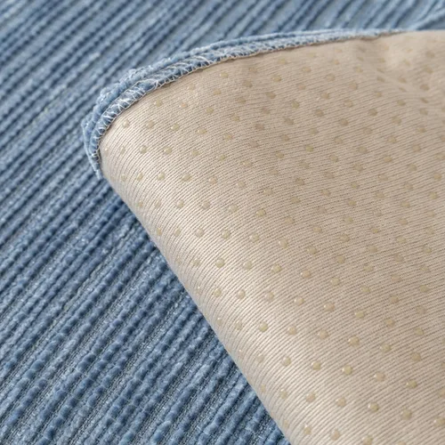 Miniatura 7 de vctops funda de sofá de chenilla suave con textura de tejido sólido a rayas, funda seccional para sofá lavable antideslizante para perros y Azul