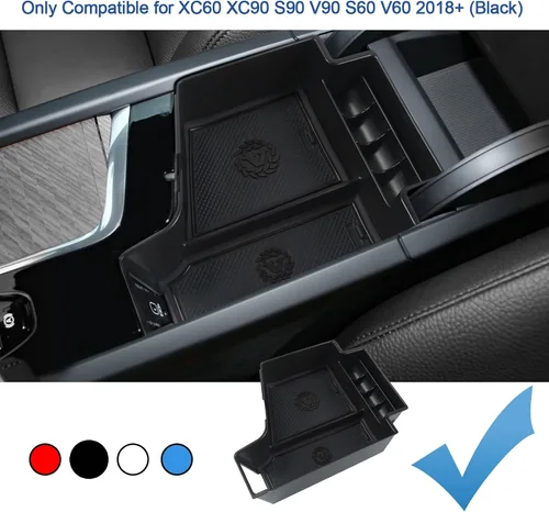 Miniatura 2 de Organizador de consola central XC60 XC90 2018-2023 2024, para bandeja de consola SPA S90 V90 S60 V60, para bandeja de reposabrazos Volvo XC60 XC90