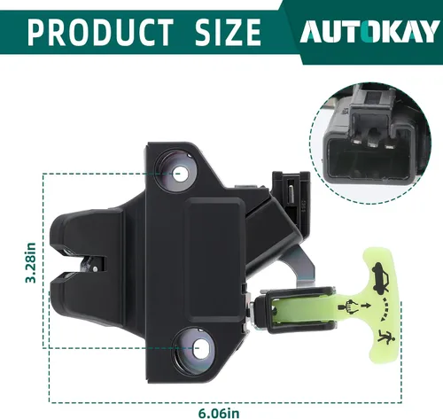 Miniatura 3 de AUTOKAY 57530-FJ020 Pestillo de bloqueo de maletero eléctrico para Subaru Impreza WRX STI 2015-2019 57530FJ020