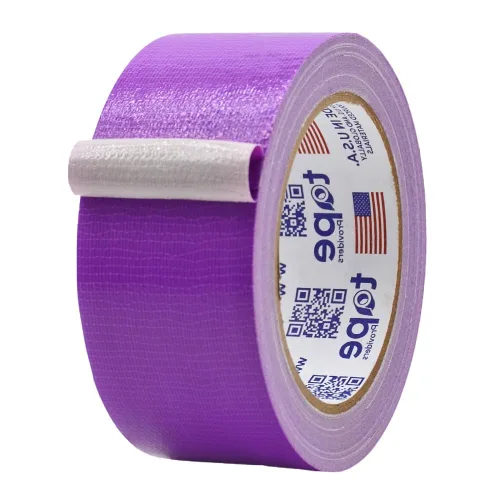 Cinta Adhesiva MAT Morada de Grado Industrial, 2 pulgadas x 60 pies. Impermeable, Resistente a los Rayos UV para Manualidades, Mejoras del Hogar,