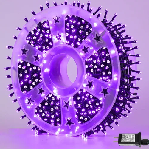 Miniatura 17 de YEGUO 200 luces LED de 66 pies para Navidad, exteriores, impermeables, cadena de luces blancas cálidas para interiores, 8 modos, cable verde, luz