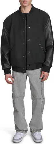 Miniatura 2 de Champion Men's Letterman Varsity Bomber Jacket With Faux Leather Sleeves