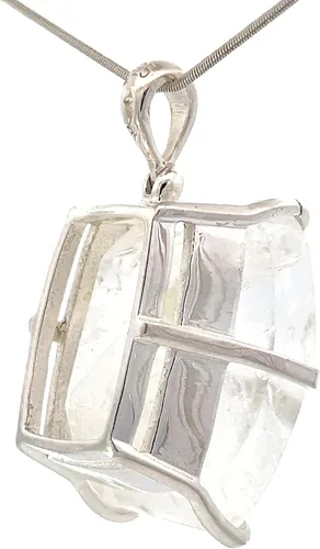 Miniatura 5 de Collar con colgante de cuarzo de manifestación de Stones Desire, Piedra Plata esterlina