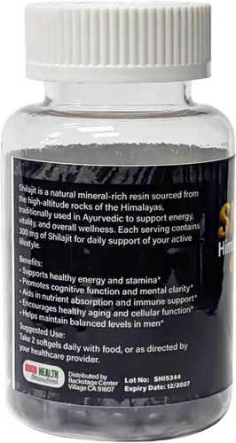 Miniatura 4 de Shilajit Extracto de oro negro del Himalaya con ácido fúlvico de origen natural, energía natural y vitalidad sin gluten, cápsulas blandas sin OMG