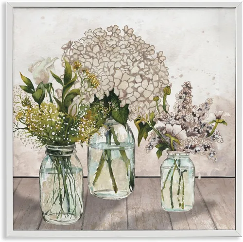 Miniatura 19 de Stupell Industries 'Country Jug Varied Flower Arrangement', Framed Giclee Art, White, 17 x 17 Inches, Easy to Hang and Sturdy, Made in USA, by Carol
