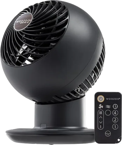 IRIS USA - Ventilador WOOZOO de circulación oscilante de aire, estilo globo, compacto y personal con mando a distancia, 12 pulgadas, PCF-SC15, color