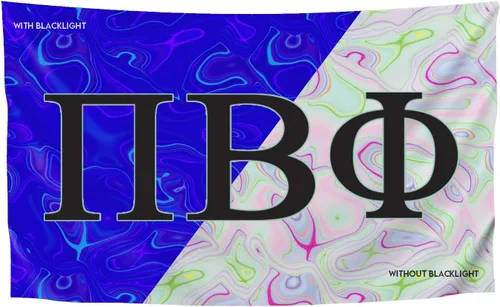 Miniatura 13 de Greek Club Sorority & Fraternity - Bandera de luz negra, 3 pies x 5 pies, licencia oficial, tapiz, exhibición, poliéster, pancarta de letras, CHI