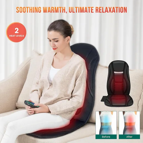 Miniatura 5 de Snailax Masajeador de espalda con vibración y masajeador de cuello y hombros Shiatsu, solución de masaje de cuerpo completo para oficina, hogar