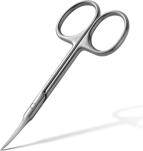 Miniatura 9 de BEZOX Tijeras de cutícula de punta curvada de precisión, tijeras de piel muerta y muerta de uñas afiladas de estilo ruso, recortadora de cutículas