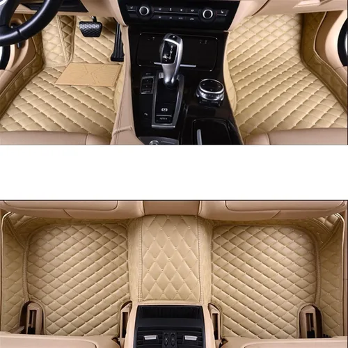 Miniatura 11 de Tapete de cuero para automóvil para Nissans X-Trail T31/T32 Murano Frontier Fuga Note Navara NV 3500 2500 280ZX (color todo negro)
