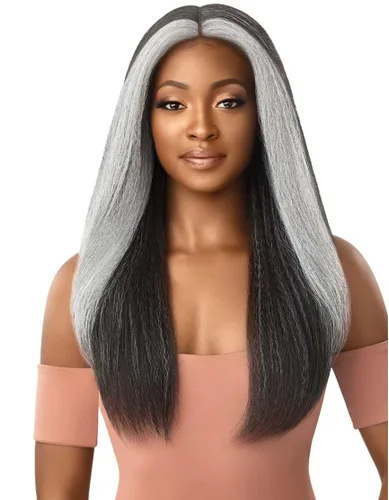 Miniatura 5 de Outre Peluca sintética con encaje frontal (suave y natural) - NEESHA 203 (color: 1B negro apagado)