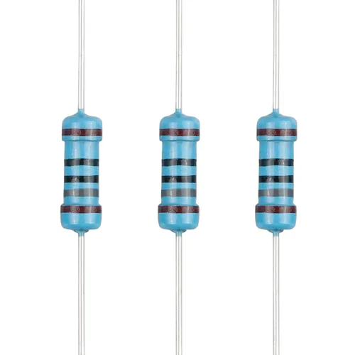Miniatura 58 de 100 resistencias de 1 ohm 1/2 W (0.5 vatios) ±1% tolerancia de película metálica, resistencia fija de múltiples valores de resistencia opcional