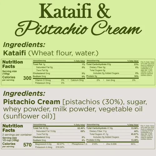 Miniatura 2 de Kataifi - Paquete de masa de filo rallado y pasta de pistacho para chocolate de Dubái, auténtica pastelería kataifi picada seca turca (1.1 libras)