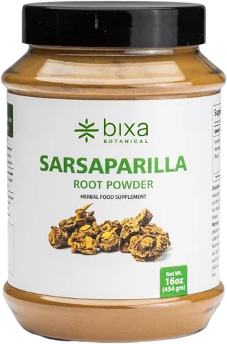 bixa BOTANICAL Polvo de raíz de zarzaparrilla, Hemidesmus Indicus (Anantmool), suplemento de hierbas ayurvédicas, sin gluten, sin OMG, tratado al