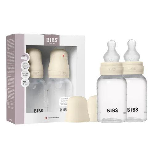 Miniatura 21 de BIBS Biberón para bebé 5 oz / 150 ml de goma natural de látex con pezón - Anti-cólico, libre de BPA, pezón redondo, flujo lento, ligero y fácil