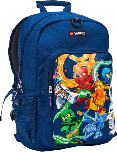 Miniatura 8 de Mochila escolar LEGO NINJAGO para niños, bolsa para libros, para viajes, para ir y venir, para el regreso a la escuela, para niños y niñas, Verde