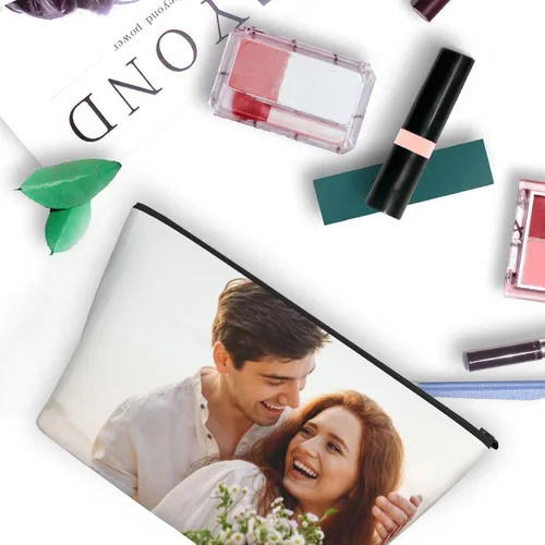 Miniatura 4 de Adaptor Neceser personalizado para viajes a la playa, diseña tu imagen, logotipo, foto, maquillaje, cosméticos, bolsa de almacenamiento portátil
