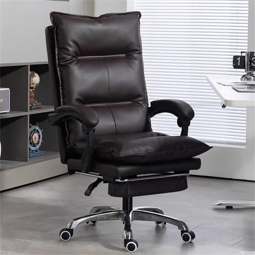 Miniatura 9 de Silla de oficina de respaldo alto, silla de escritorio para computadora, silla ejecutiva ergonómica, silla giratoria reclinable con reposapiés