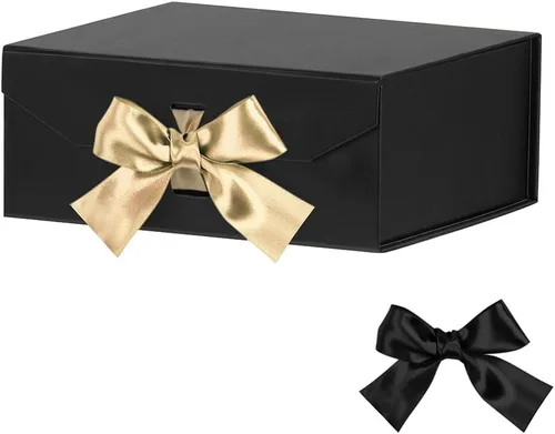Miniatura 31 de GoooodGift Caja de regalo grande blanca de 13 x 11 x 5.3 pulgadas, caja de regalo con tapa cierre magnético, Navidad, cajas de regalo plegables