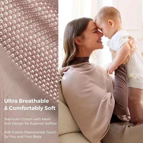 Miniatura 2 de Momcozy Funda de lactancia para lactancia, poncho suave de privacidad, chal de lactancia multiusos, fundas portátiles para lactancia materna