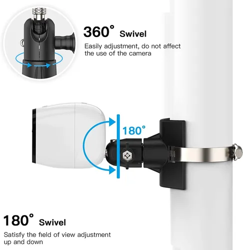 Miniatura 5 de Soporte de cámara exterior para Arlo Pro 5S/Pro 3/Ultra 2/Essential XL, para eufyCam 2C/2C Pro y más cámara roscada de 1/4 pulgadas sin montaje
