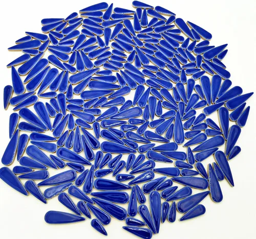 Miniatura 17 de Mosaico de cerámica de hojas de pétalos de gota de agua de 1.1 libras para manualidades, piezas de mosaico de cerámica en forma de lágrima