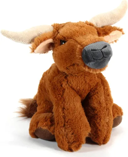 The Petting Zoo Longhorn - Peluche de animales salvajes, regalos para niños, animales salvajes de Onez, peluche de cuerno largo de 9 pulgadas