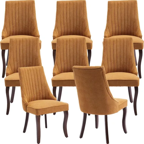Miniatura 10 de Sillas de Comedor - Juego de 2 sillas de comedor modernas de mediados de siglo, tapizadas de tela con respaldo alto, sillas de cocina y comedor