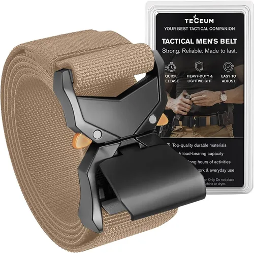 Miniatura 11 de TECEUM Tactical Belt – Heavy-Duty & Quick Release – Military, Work, Rigger, Duty & Utility Belt for Men