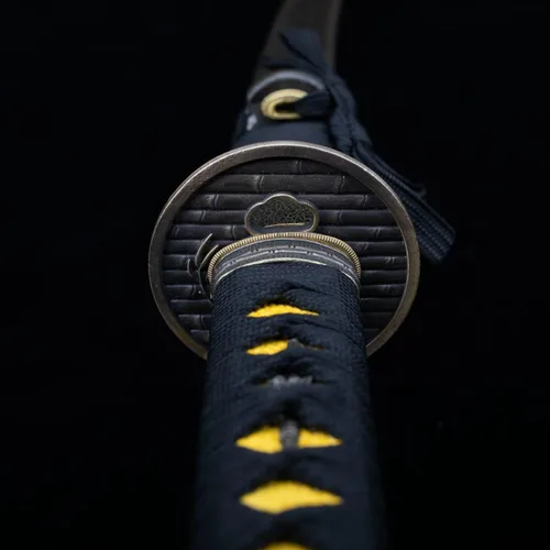 Miniatura 20 de Samurai Katana,1060 acero de alto carbono,Acero T10,Acero de Damasco,Aleación Tsuba,Mango de madera maciza
