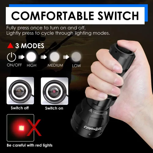 Miniatura 3 de 1503 Linterna infrarroja 940nm IR Iluminador Linterna Luces para Visión Nocturna, Luz de antorcha infrarroja Zoomable Función de memoria de 3 modos