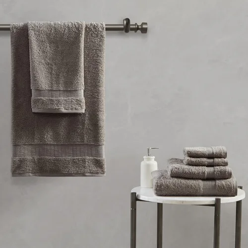 Miniatura 10 de Madison Park SIGNATURE Luce - Lujoso juego de toallas de baño 100% algodón egipcio, sedosas, suaves y altamente absorbentes, calidad de spa premium