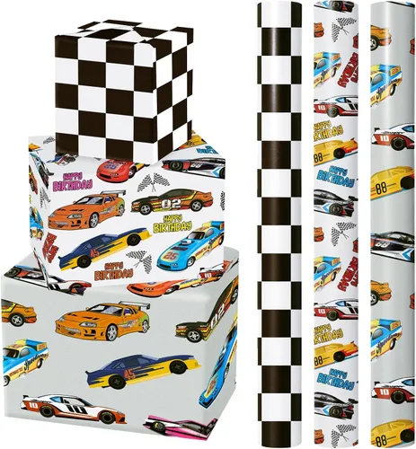 Miniatura 27 de WRAPAHOLIC - Papel de regalo para baby shower con diseño de oso - Rollo mini - 3 rollos - 17 pulgadas x 120 pulgadas - Papel de regalo con lazo