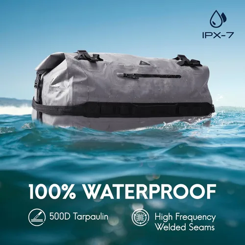 Miniatura 2 de Haimont Mochila Duffel Grande Impermeable con Parte Superior Enrollable, Bolsa Duffel Seca de Servicio Pesado para Navegación, Viajes, Camping