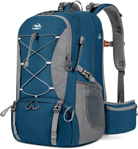 Miniatura 9 de NUBILY Mochila de senderismo de 50L impermeable para hombres y mujeres, mochila de camping ligera para senderismo al aire libre, mochila de viaje