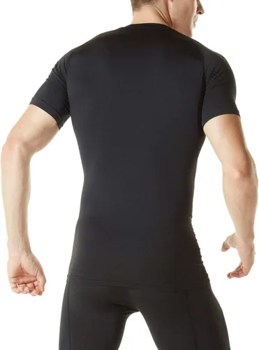 Miniatura 2 de TSLA Camisas térmicas de compresión de manga corta para hombre, camiseta deportiva deportiva atlética, camiseta para correr con equipo de invierno