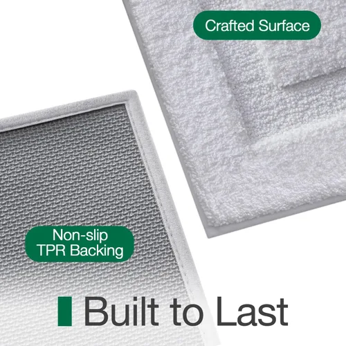 Miniatura 4 de LUMI Alfombras grandes y ultrasuaves para baño, antideslizantes con respaldo de goma, tapete de baño absorbente y lavable de secado rápido, alfombra