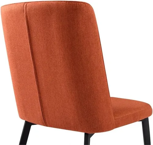 Miniatura 8 de Armen Living Silla de comedor Maine, tapicería de tela naranja, altura del asiento de 18.5 pulgadas