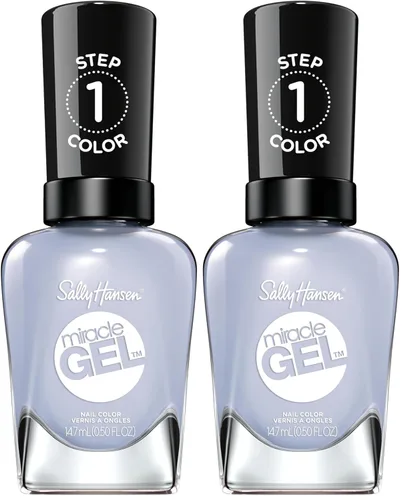 Miniatura 16 de Sally Hansen Miracle Gel™, Metro Midnight, Fórmula de larga duración, tipo gel, sin necesidad de lámpara UV, esmalte de uñas púrpura 564 Metro