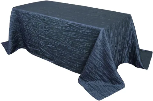 Miniatura 13 de YOUR CHAIR COVERS - Mantel Rectangular de Tafetán Arrugado de 90 x 132 Pulgadas - Azul Polvoriento, Manteles Rectangulares para Mesas Rectangulares