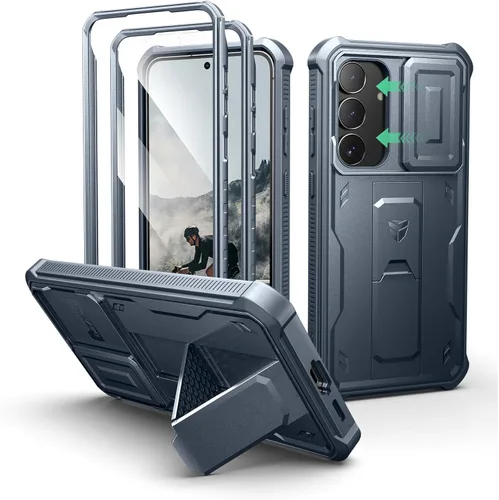 Miniatura 11 de Dexnor Funda para Samsung Galaxy S24 con Cubierta Deslizante Integrada para Cámara y Protector de Pantalla y Soporte, Funda Resistente a los Golpes