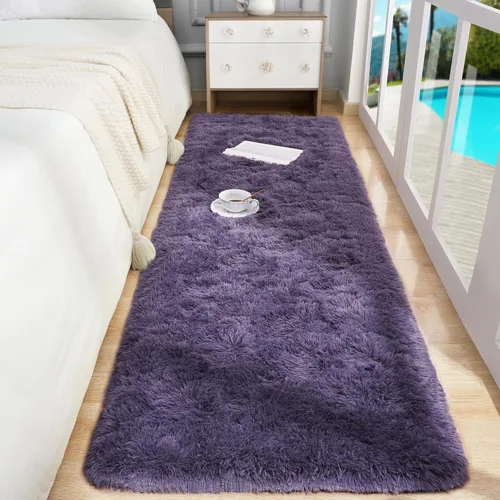 Miniatura 8 de Foxmas - Alfombra para centro de habitación, esponjosa y ultrasuave, para dormitorio, habitación de los niños, habitación del bebé, afelpada, Azul